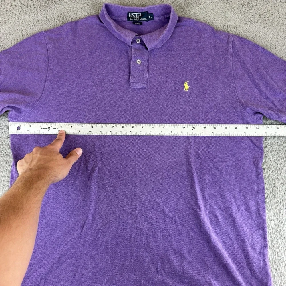 Polo by Ralph Lauren Polo Shirt Mens Xl Purple Short Sleeve Preppy Casual Vtg